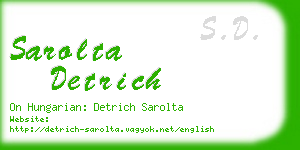 sarolta detrich business card